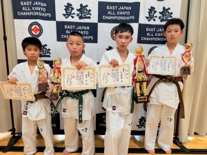 小学五年生男子上級の部 優勝:石田朋義 準優勝:鴫原楽 三位:土方希隆 三位:佐野成美
