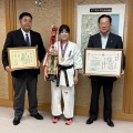 達増岩手県知事を表敬訪問（2025全日本体重別大会）