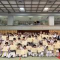 2026年4月29日（水祝）支部内セミコンタクトルール交流試合、中学生以上の極真ルールの試合を開催しました（府中市総合体育館柔道場）